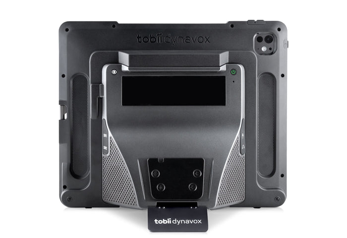 Rugged protective case for TD Pilot eye tracking device with Tobii Dynavox branding.